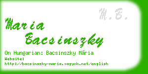 maria bacsinszky business card
